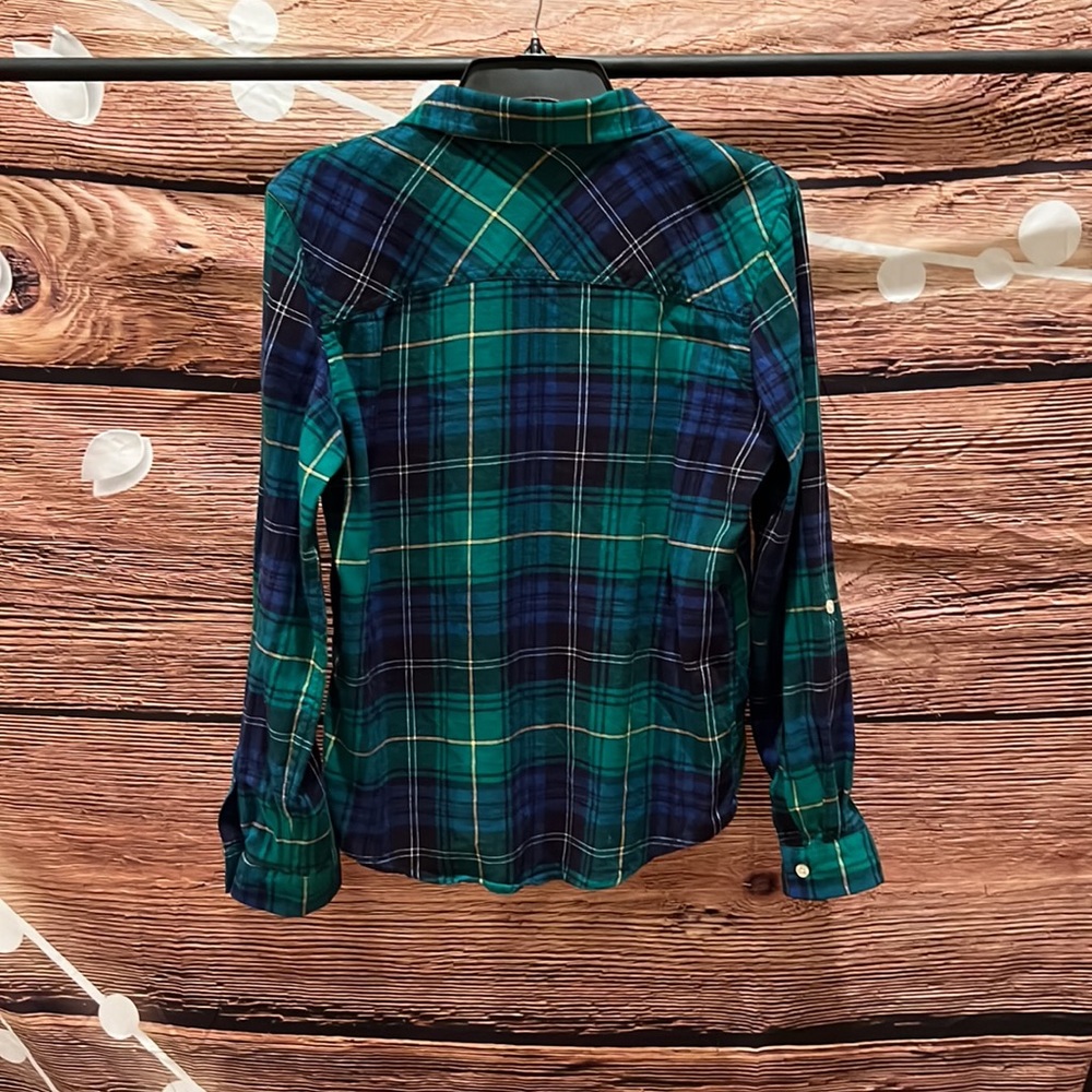 Laura Scott Green And Dark Blue Flannel View 3